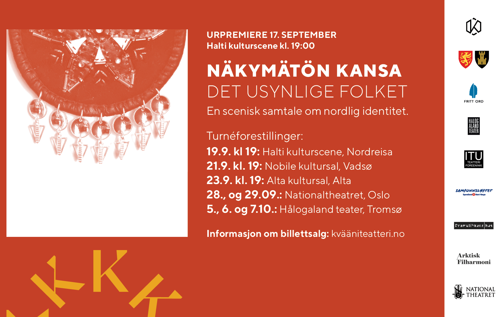 plakatbanner for forestillingen Näkymätön kansa